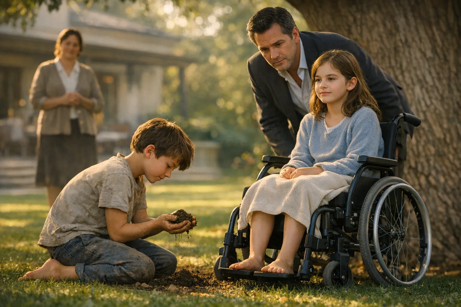 Un bimbo scalzo: “Fango sugli occhi e tornerà a vedere.” Poi mia figlia cieca sussurra: “Per favore”