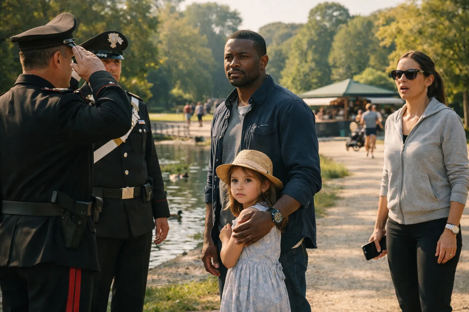 Una donna segnala un uomo “sospetto” con una bimba… poi gli agenti lo salutano