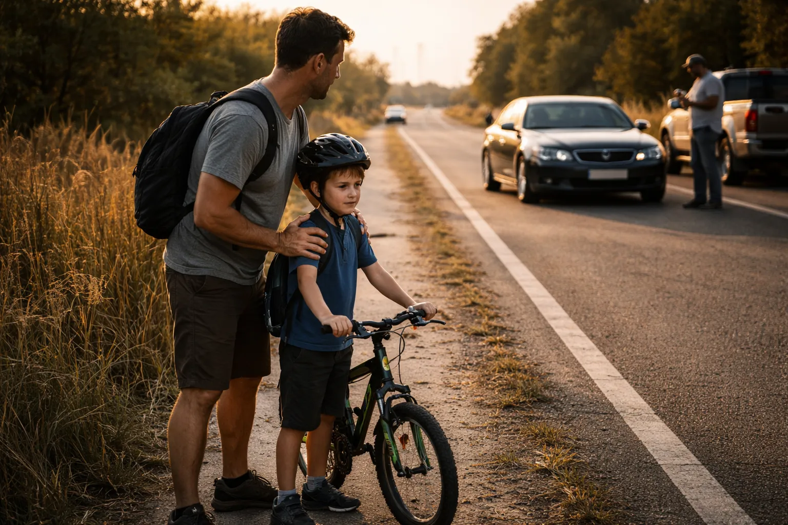 Ha quasi investito mio figlio. Poi ha dovuto fermarsi