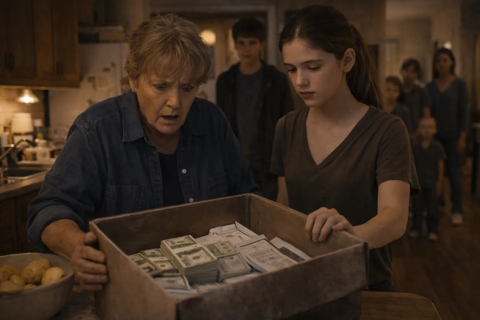 Ho cresciuto da sola i miei 7 nipoti credendo che i loro genitori fossero morti — dieci anni dopo, una scatola rivelò che ci avevano abbandonati